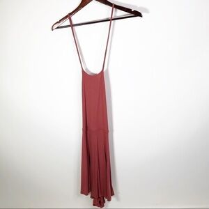 Lulu’s Lace Up Back Mini Dress Dusty Orange Large